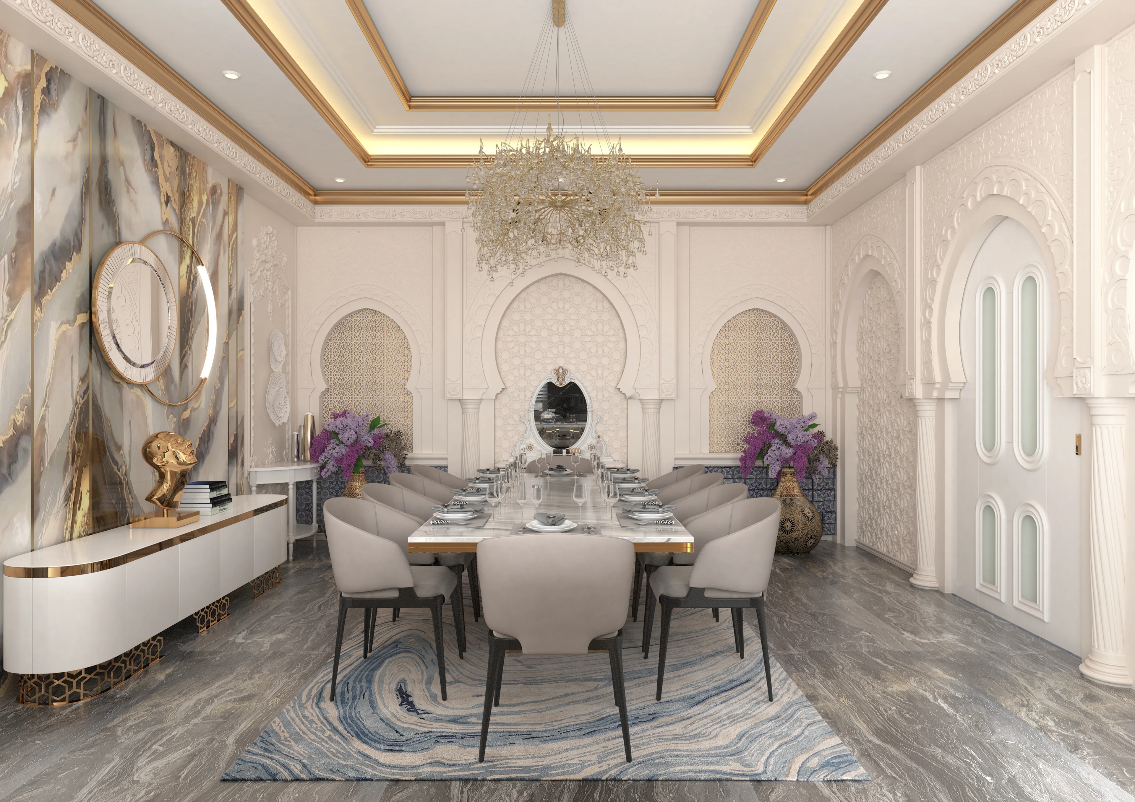 Classical theme villa interior 5