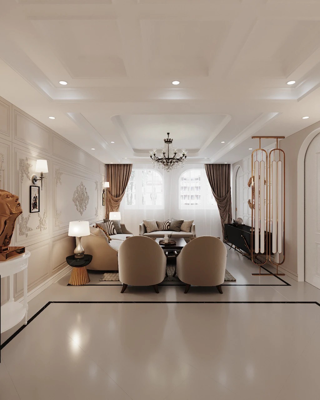Classical theme villa interior 20